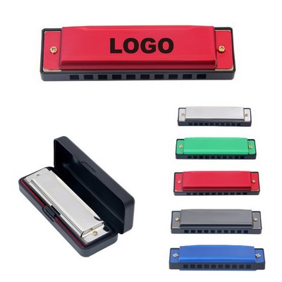 Personalized 10-Hole Diatonic Harmonica & Protective Case