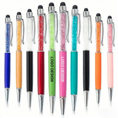 Crystal Stylus Touch Ballpoint Pen, Multiple Colors