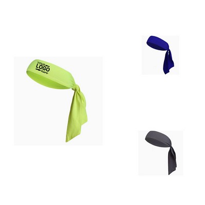 Tie Back Sports Headband Adjustable Hair Wrap Athletic Band