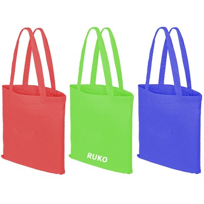 15" x 16" Calico Cotton Tote Bag - 140GSM Natural Fabric