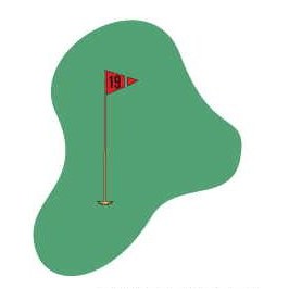 Golf Course Promotional Magnet w/ Strip Magnet (2 Square Inch)