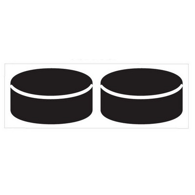 Hockey Puck Panoramic Metal Photo Magnet (1 5/8"x4 5/8")
