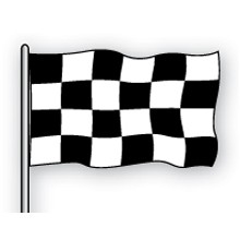 Black And White Checker Attraction Flag (3'x5')
