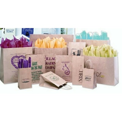 Short Run Natural Kraft Paper Shopping Bag (13"x7"x17")