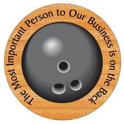 Gray Bowling Ball Photo Hand Mirror (2½" Diameter)