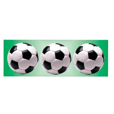 Soccer Ball Panoramic Badge w/ Bar Pin (1 5/8"x4 5/8")