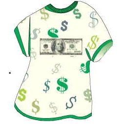 Las Vegas Royal Flush $100 Bill T-Shirt Mighty Mini Magnet