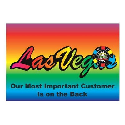 Las Vegas w/Poker Chip Photo Hand Mirror (2"x3")