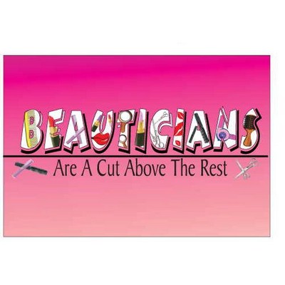 Beautician Slogan Rectangle Badge w/ Bar Pin (2"x3")