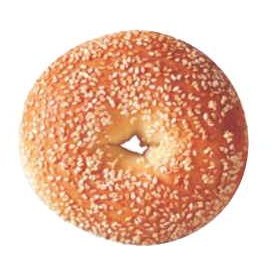 Sesame Bagel Promotional Magnet w/ Strip Magnet (4 Square Inch)