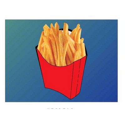 French Fries Rectangle Badge w/ Bar Pin (2 1/2"x3 1/2")