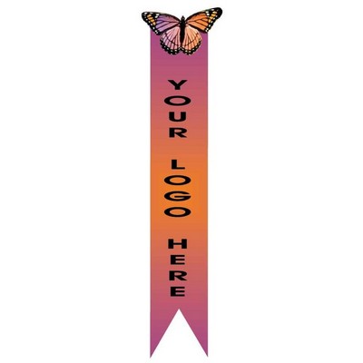 Purple & Pink Butterfly Bookmark w/ Black Back