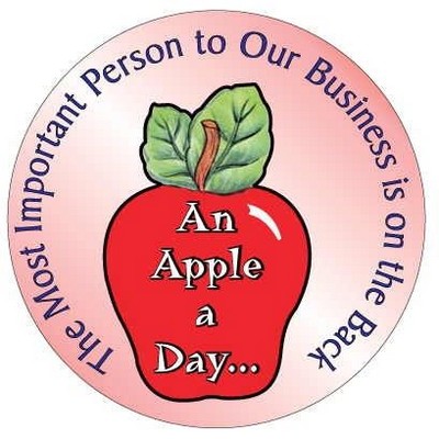 Apple w/Daily Apple Slogan Photo Hand Mirror (2½" Diameter)
