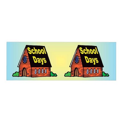 School Days House Panoramic Badge w/ Bar Pin
