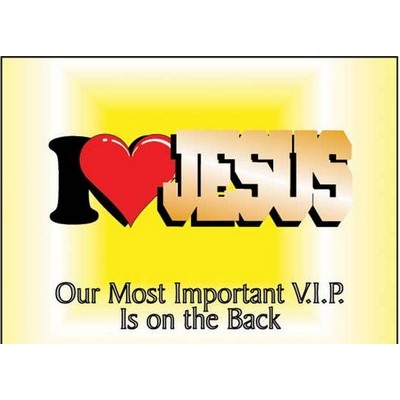 I Love Jesus Rectangle Hand Mirror (2"x3")