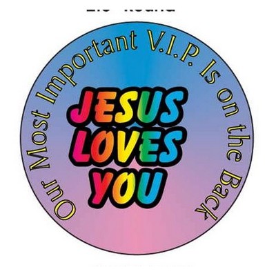 Jesus Loves You Round Hand Mirror (2½" Diameter)