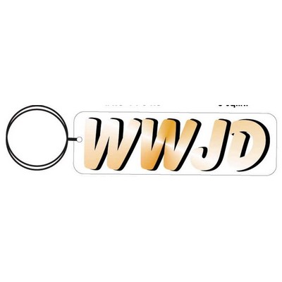WWJD Executive Keychain w/Mirrored Back (2 Square Inch)