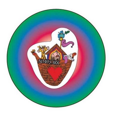Noah's Ark Round Badge w/ Bar Pin (2 1/2" Diameter)
