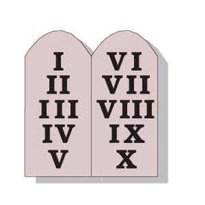 10 Commandments Executive Magnet w/ Full Magnetic Back (3 Square Inch)