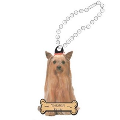 Yorkshire Terrier Promotional Key Chain w/ Black Back (8 Square Inch)