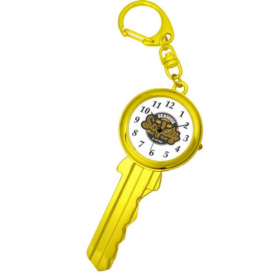 Key Shaped Keychain Watch - Gold