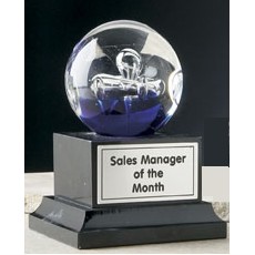 2.75" Galaxy Hand Blown Glass Award