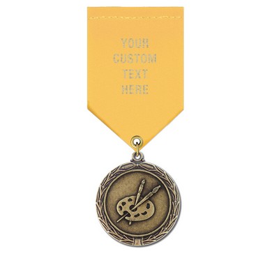 Art Cast MX Medal w/Satin Drape Ribbon (1½")