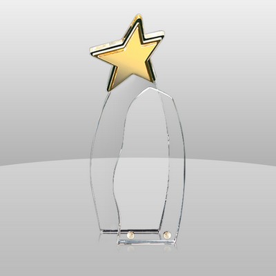 3D Star Award w/Removable Front Panel (11"x4 1/2"x1 1/2")