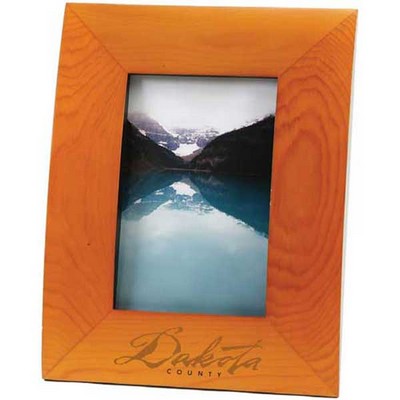 4"x6" Curved Wood Picture Frame w/Wide Borders