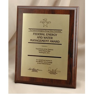 Traditional Gold Tone Metal Plate Plaque (5"x7")