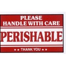 High Visibility Warning Labels (Perishable)