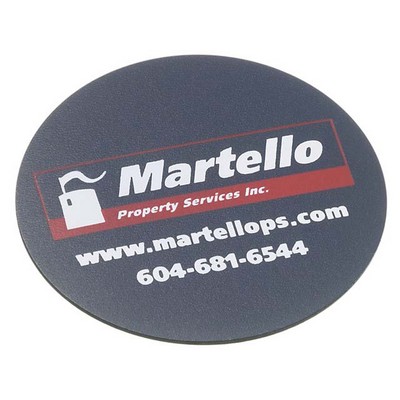 Round Bonded Leather Single Coaster