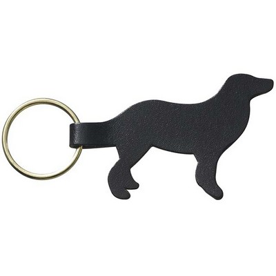Bonded Leather Dog Shaped Animal Collection Key Chain