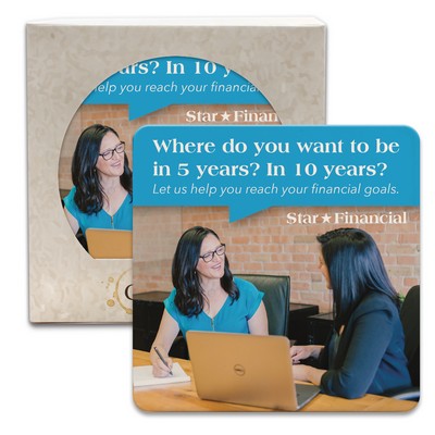 CoasterStone Square Absorbent Stone Coaster - Single (4 1/4"x4 1/4")