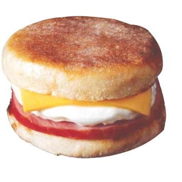 Breakfast Sandwich Promotional Magnet w/ Strip Magnet (10 Square Inch)
