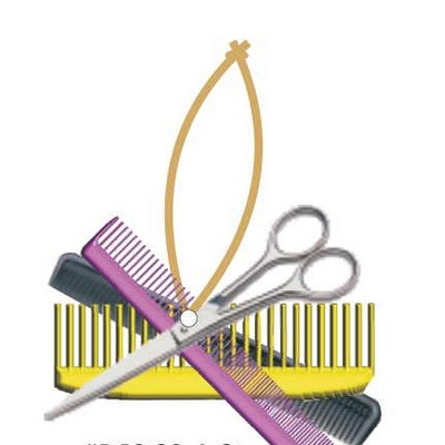 Beautician Combo Promotional Ornament w/ Black Back (3 Square Inch)