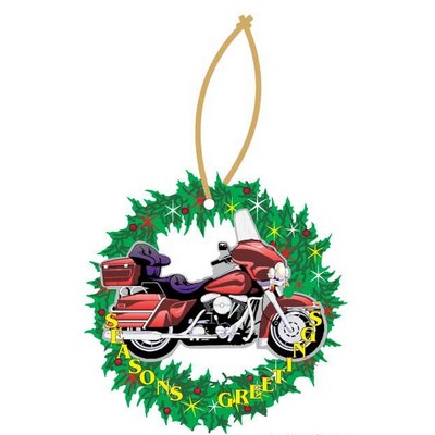 American Motorcycle Executive Wreath Ornament w/ Mirrored Back (10")