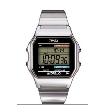 Timex® Silver/Black Core Digital Watch