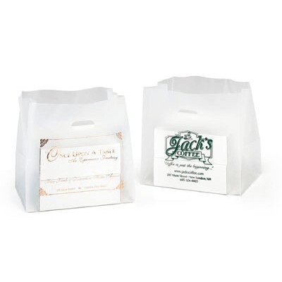 Die Cut Clear Frosted Shopping Bags