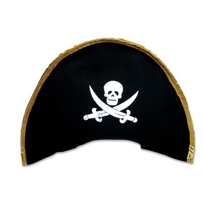 Black and Gold Pirate Hat