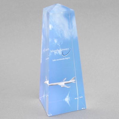 Acrylic Obelisk 1 Award (3"x 10"x 3")