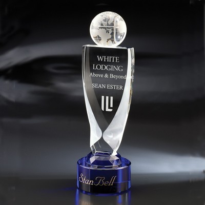 11 1/2" Traveler Crystal Globe Award