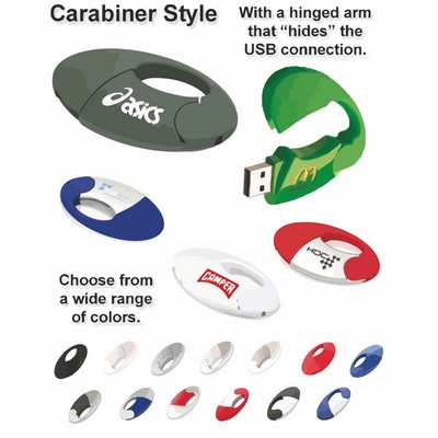 Carabiner Flash Drive - 256 MB Memory