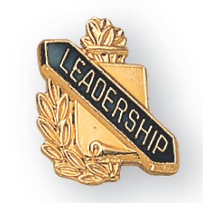 Enameled & Epoxy Domed Scholastic Leadership Award Pin