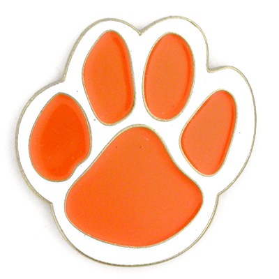 Orange Paw Pin