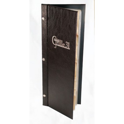 Chicago 3 Hole Screw Post Menu Cover (4 1/4"x14"Insert0