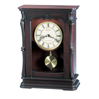 Bulova® Abbeville Walnut Mantel Clock