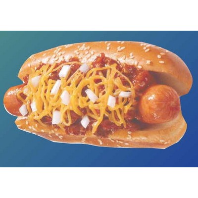 Chili Cheese Dog Metal Photo Magnet (2 1/2"x2 1/2")