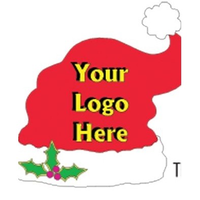 Santa Hat Rectangle Metal Photo Magnet (2 1/2"x3 1/2")