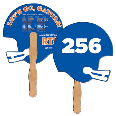 Helmet Auction Sandwiched Hand Fan Full Color